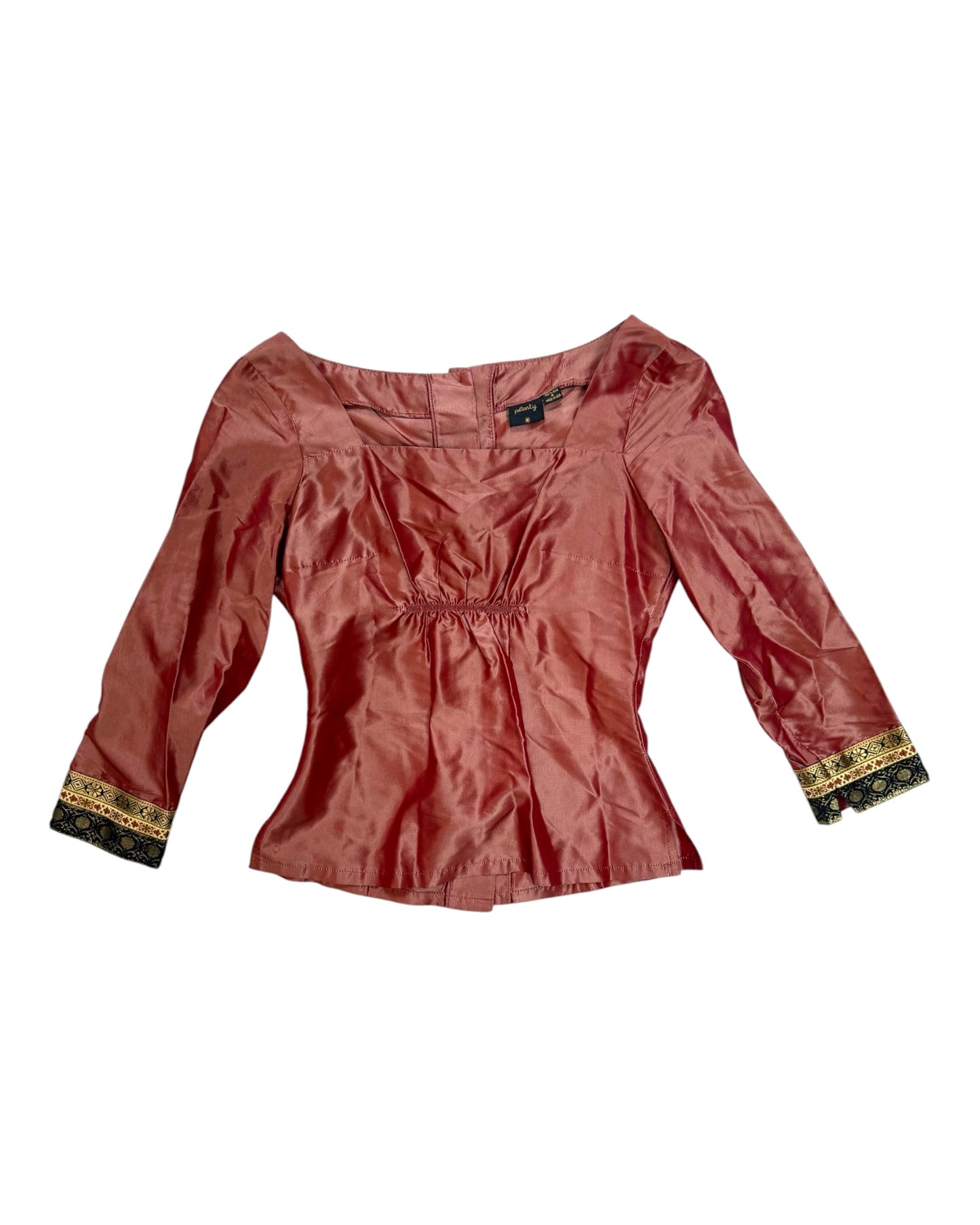 Vintage Iridescent Red Silk Blouse