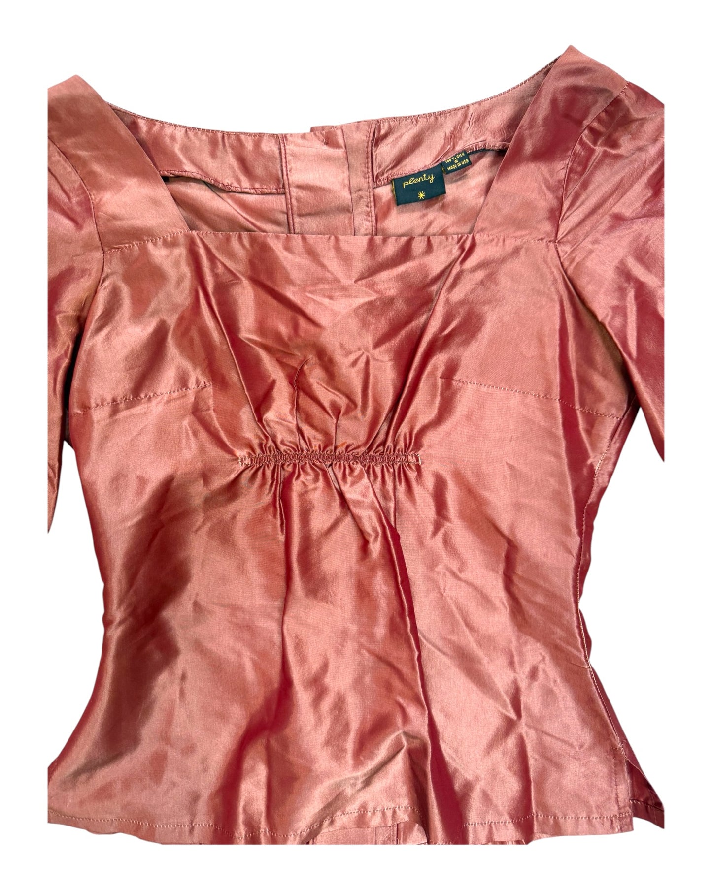 Vintage Iridescent Red Silk Blouse