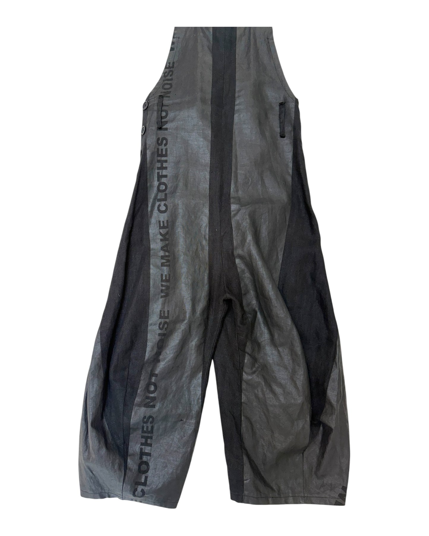 Pre-Loved Lurdes Bergada Black Linen Overalls