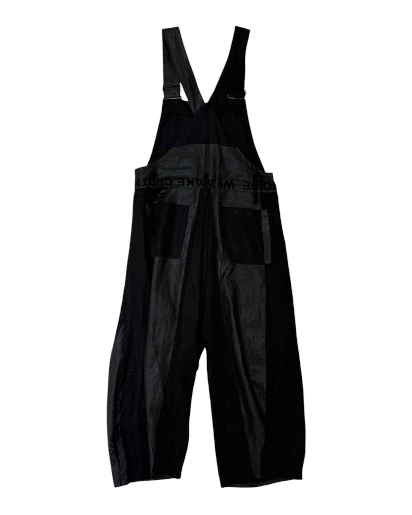 Pre-Loved Lurdes Bergada Black Linen Overalls