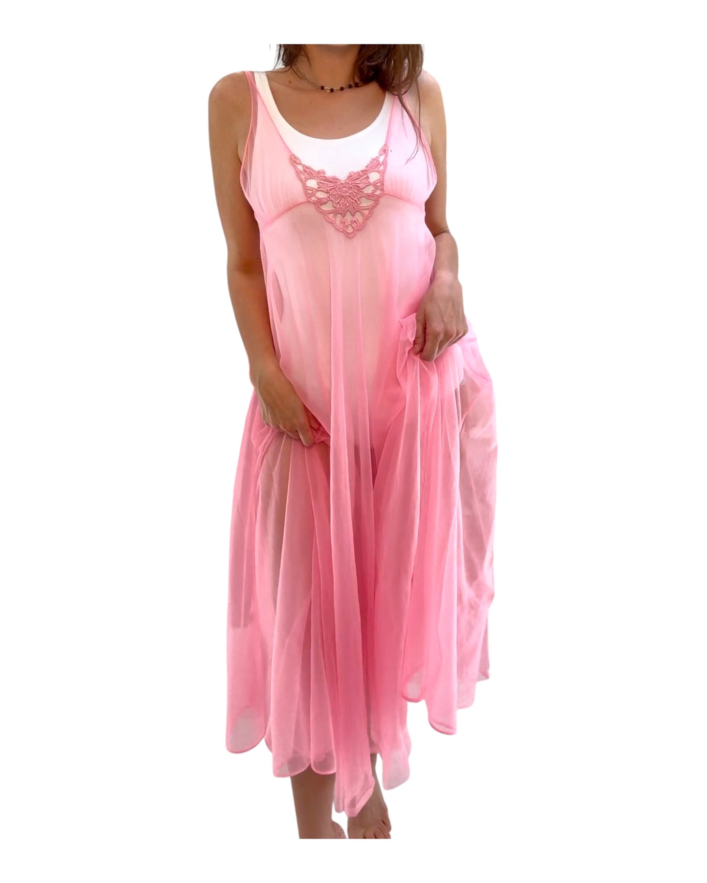 Vintage Hot Pink Nightgown