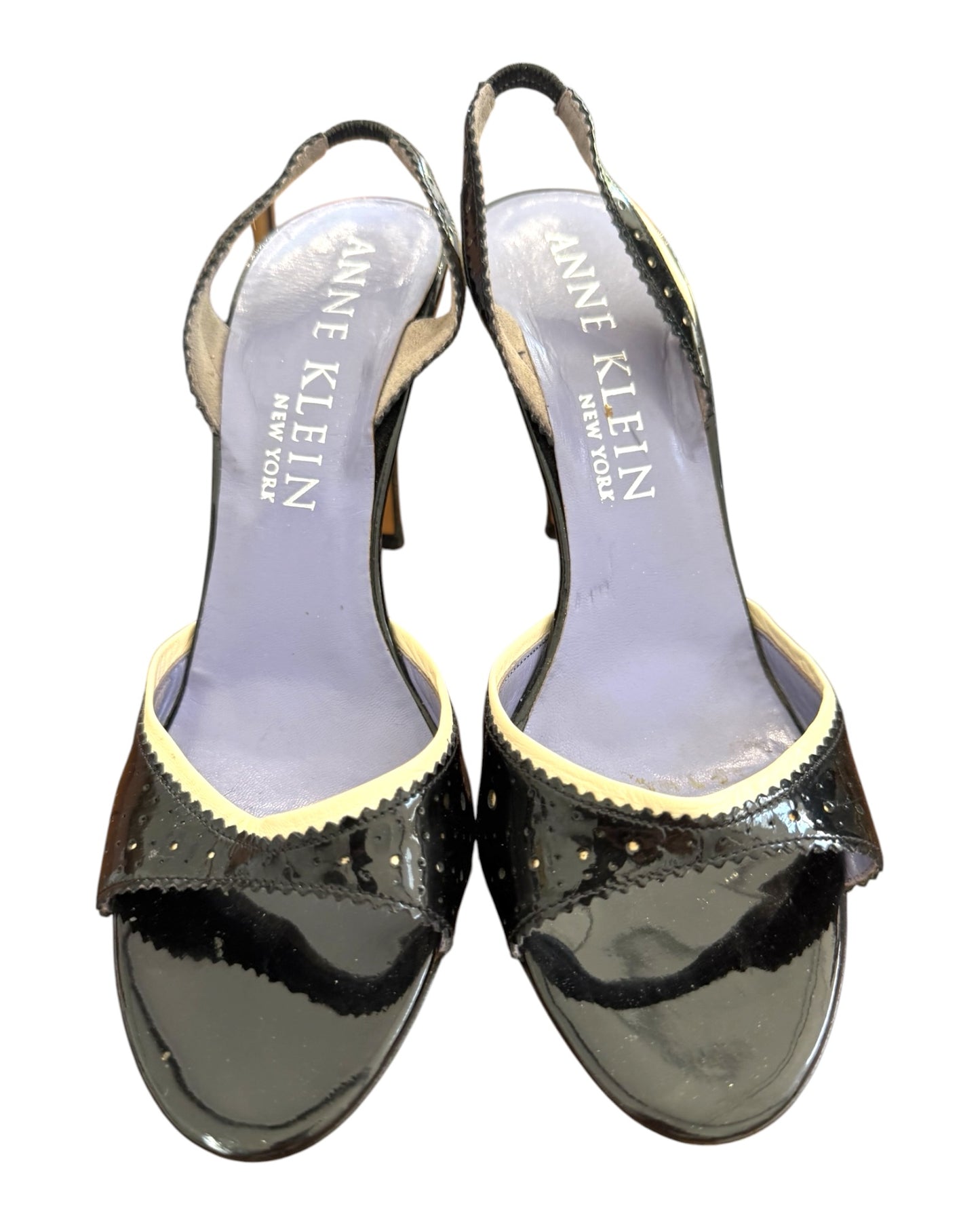 Vintage Anne Klein Patent Leather Slingback Sandals