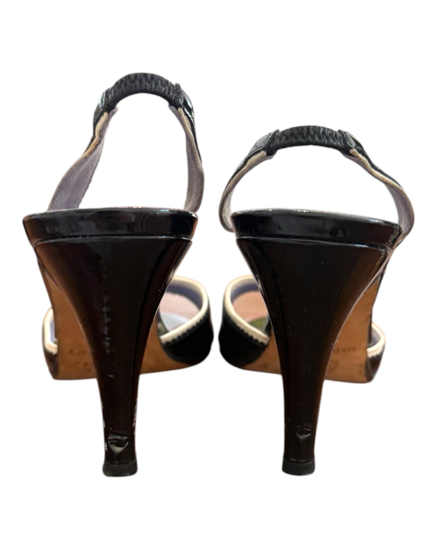 Vintage Anne Klein Patent Leather Slingback Sandals