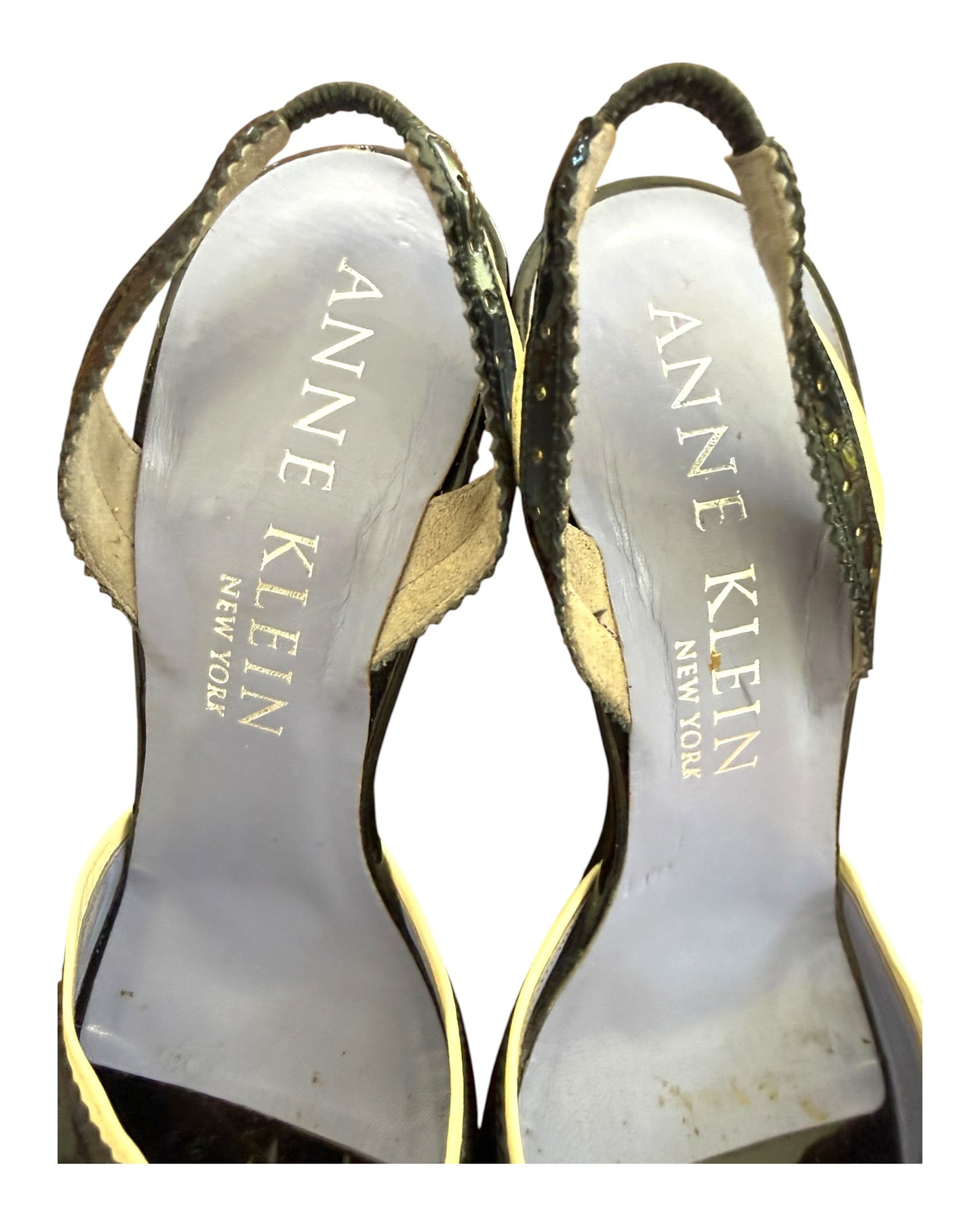 Vintage Anne Klein Patent Leather Slingback Sandals