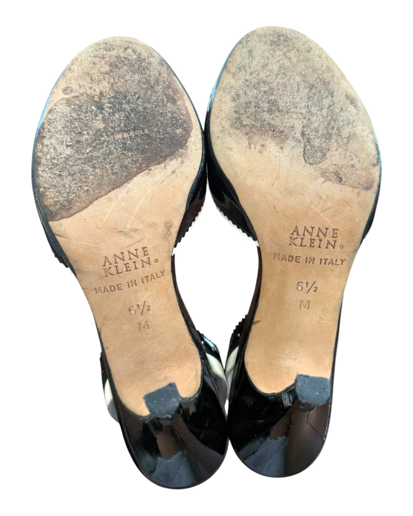 Vintage Anne Klein Patent Leather Slingback Sandals