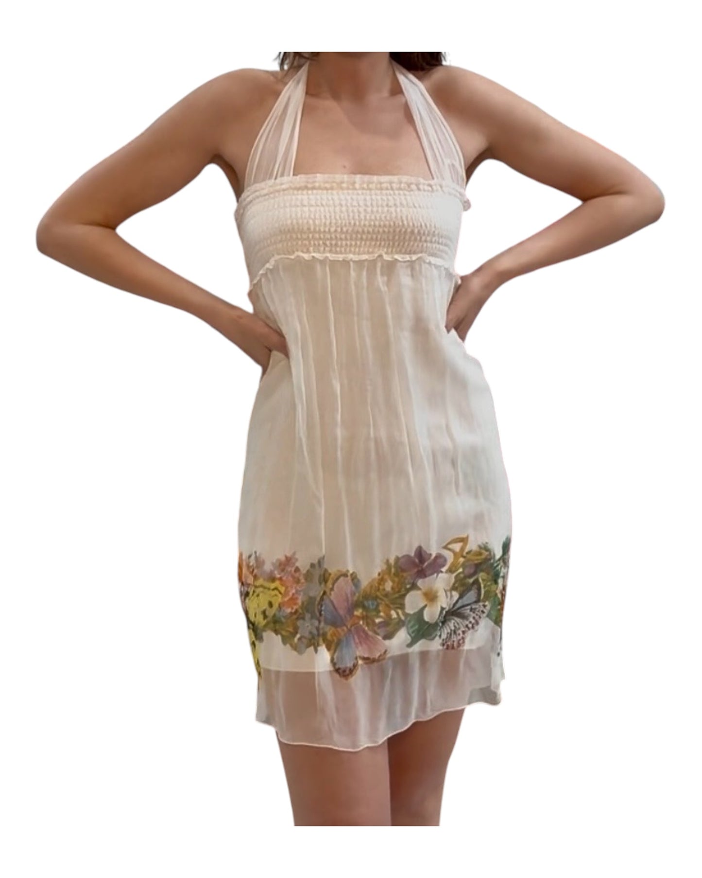 Vintage Studio M Silk Halter Dress