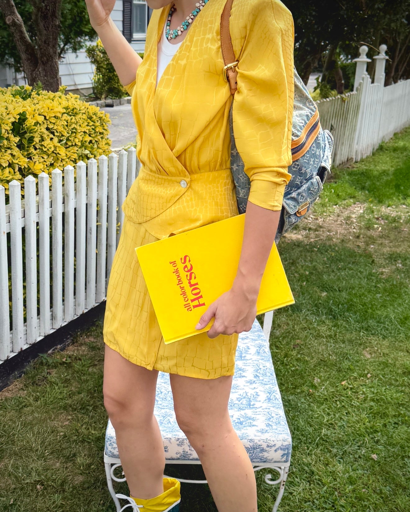 Vintage Pierre Cardin Gold Silk Skirt Suit