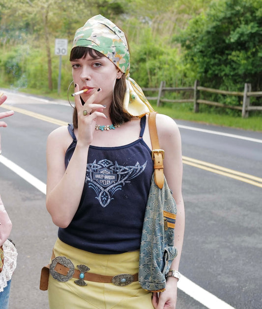 Vintage 2009 Harley Davidson Graceland Navy Blue Cotton Tank Top