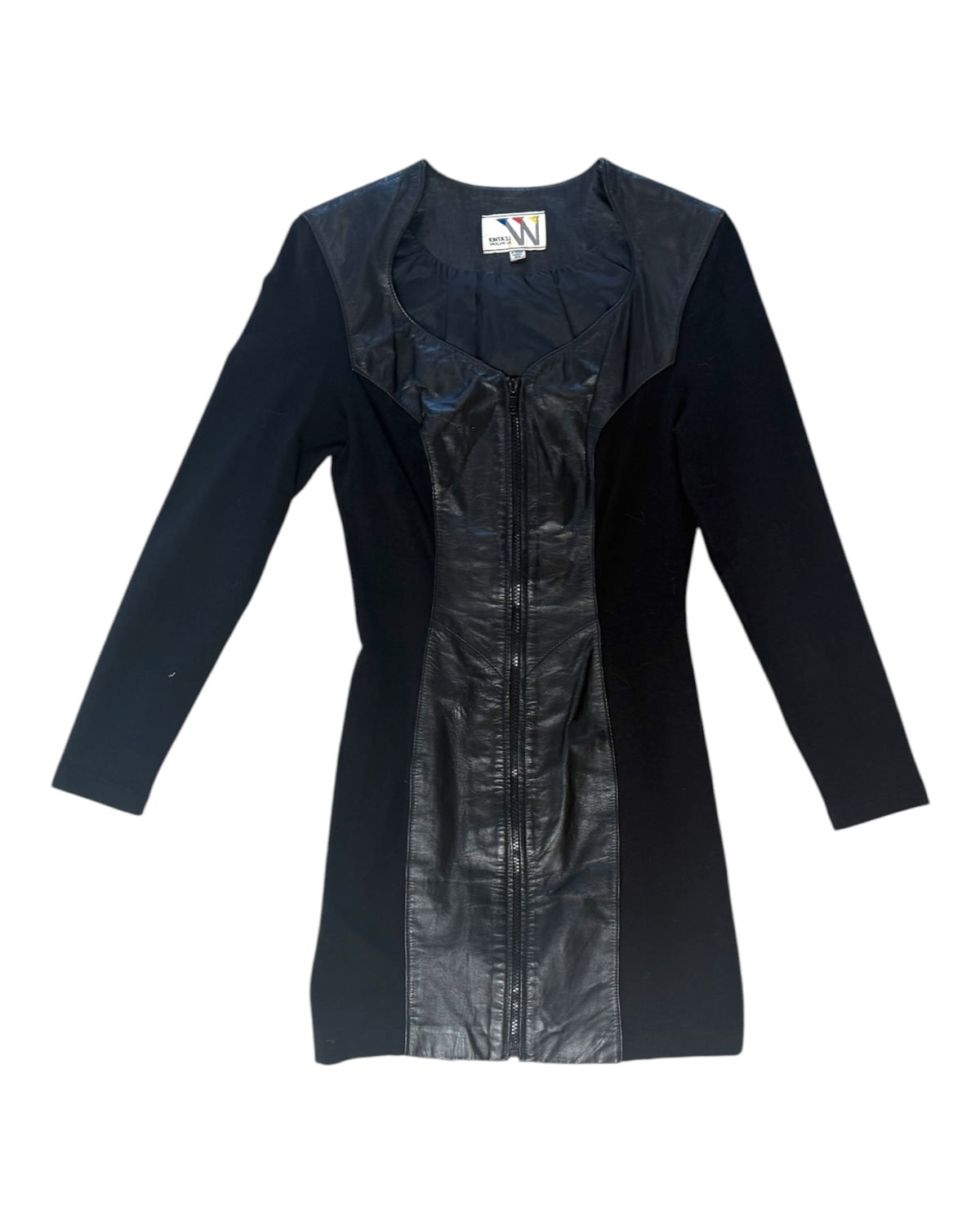 Vintage Wilson's Leather Black Mini Dress