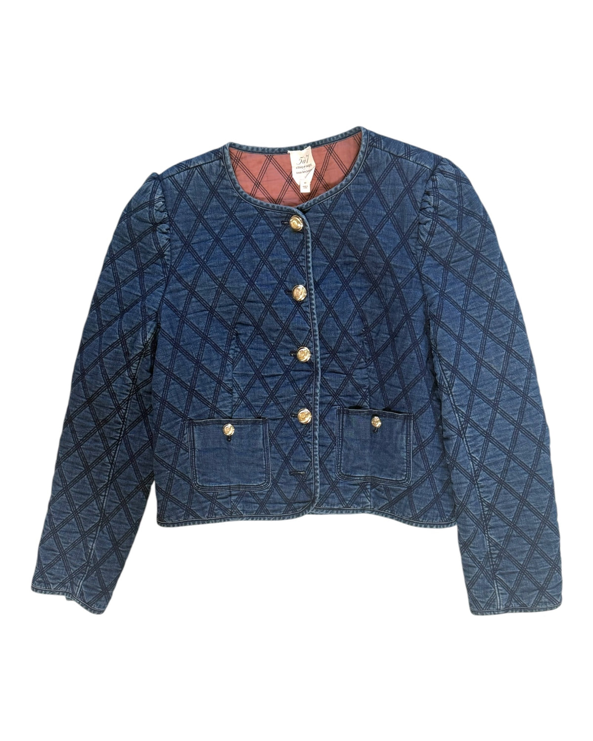 Pre-Loved Quilted Denim Jacket