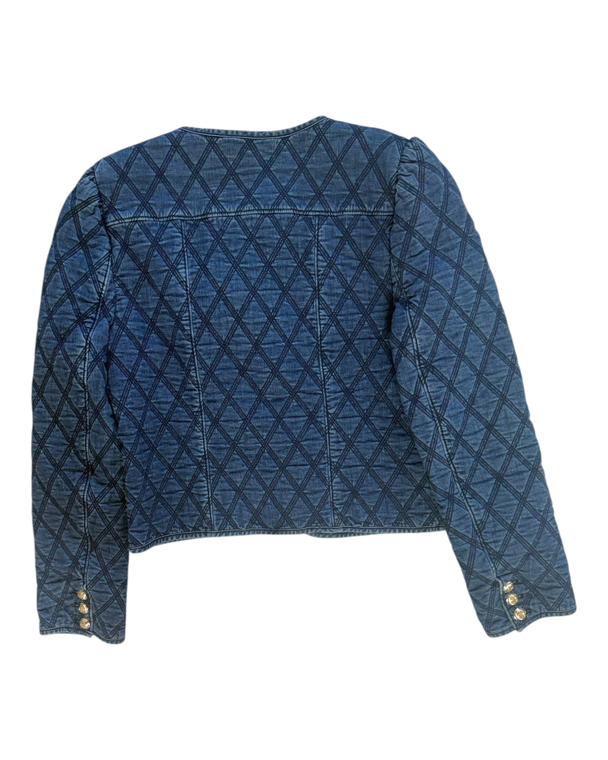 Pre-Loved Quilted Denim Jacket
