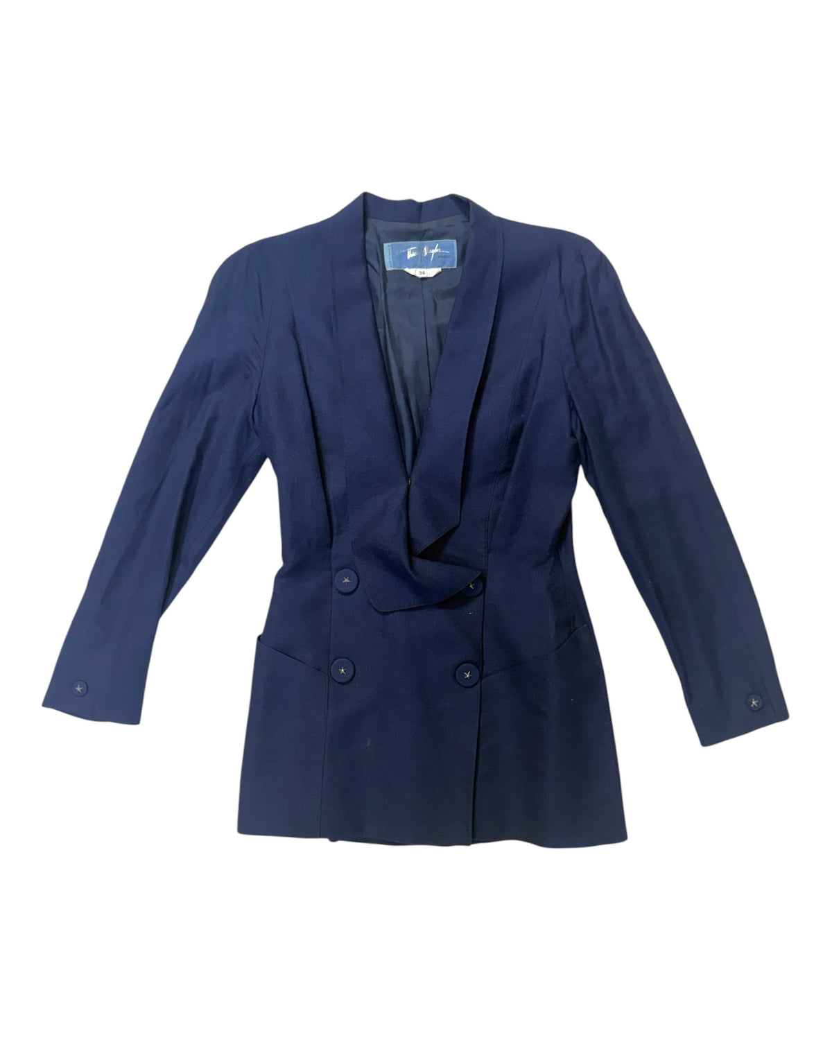 Vintage Thierry Mugler Navy Blue Blazer