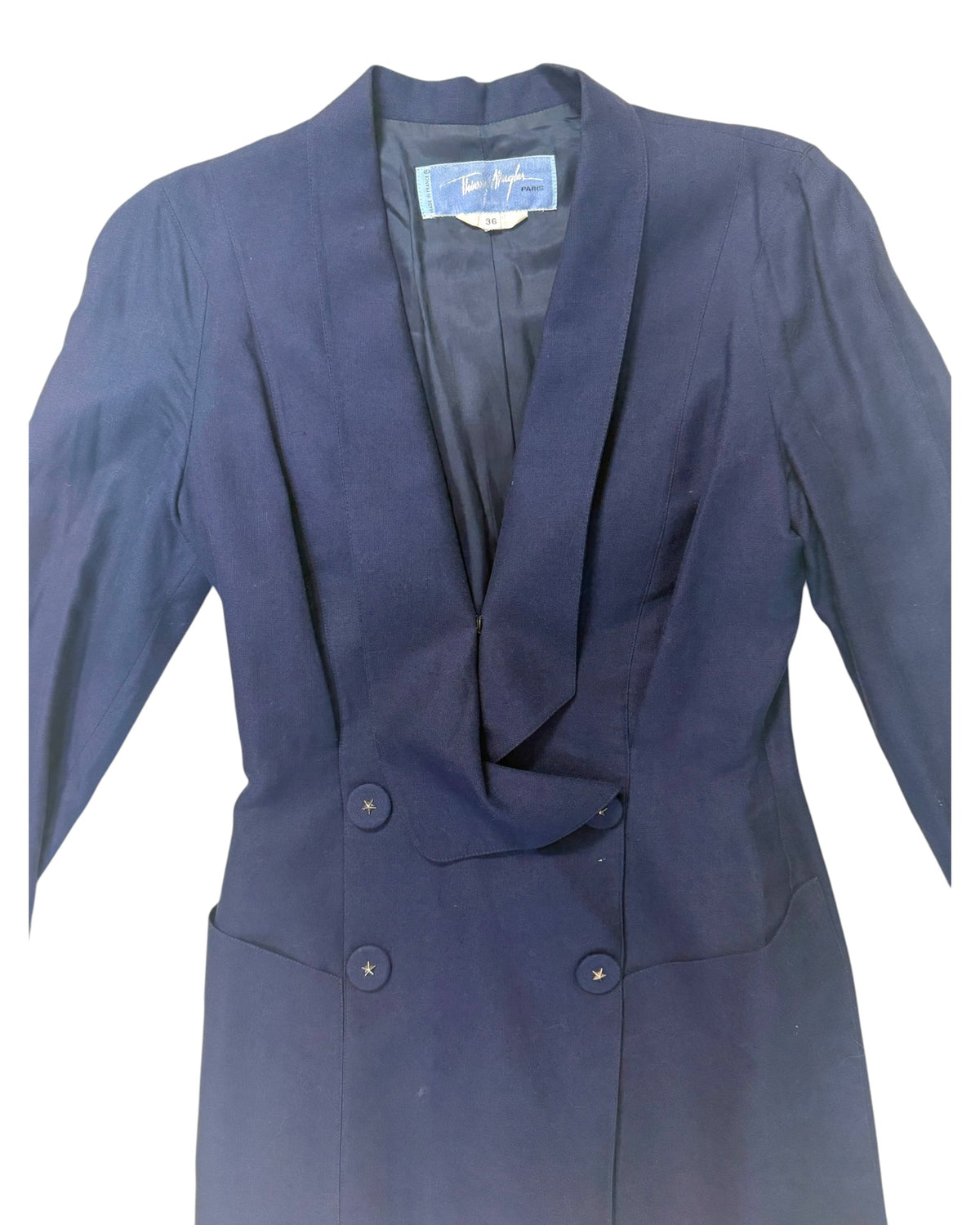 Vintage Thierry Mugler Navy Blue Blazer
