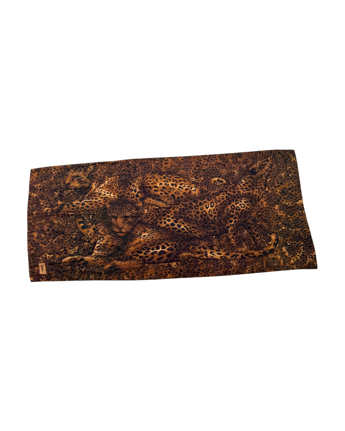 Vintage Yves Saint Laurent Cashmere Jaguar Scarf