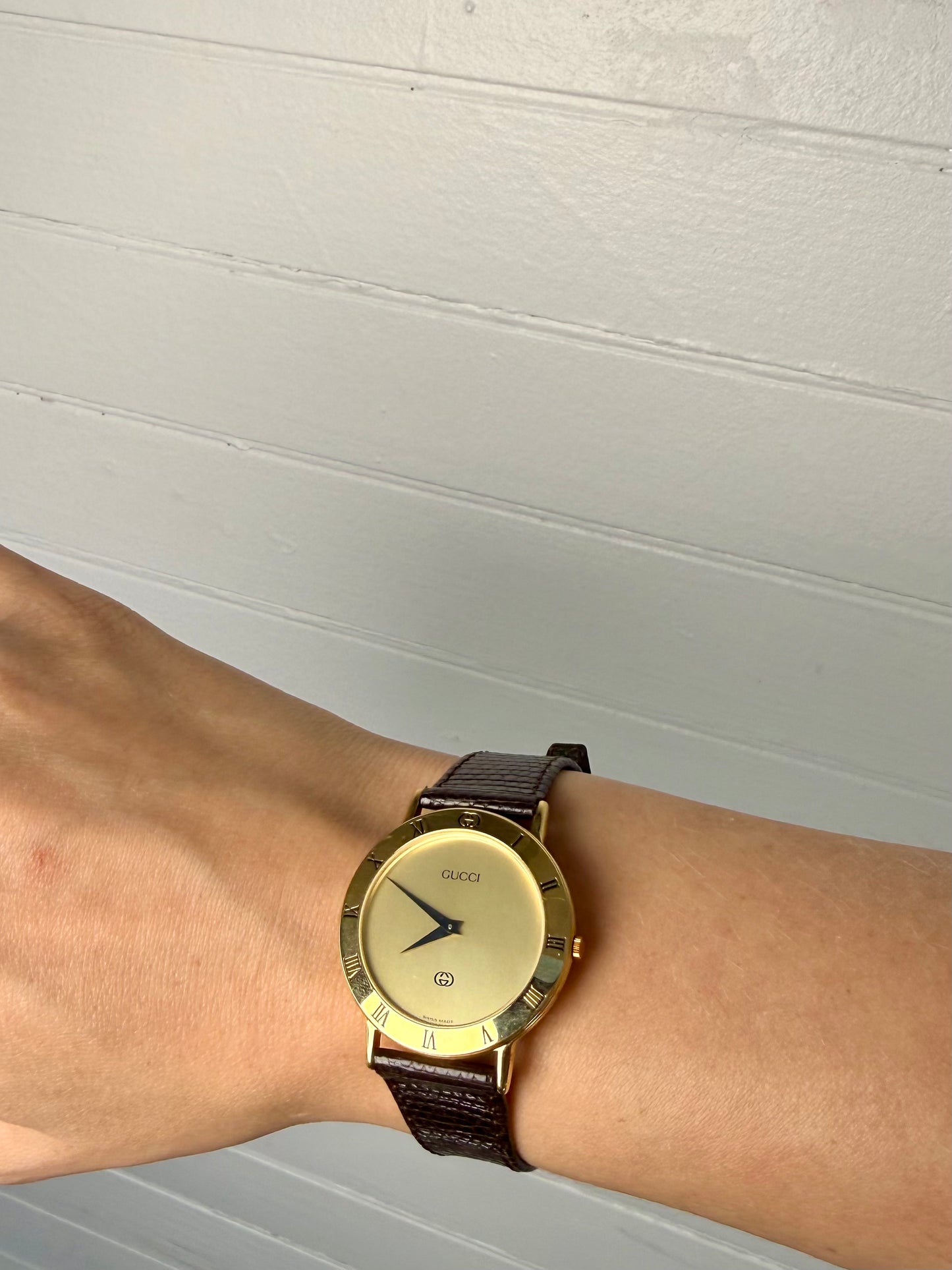 Vintage 1980's Gucci 3000 Series Gold-Tone Watch