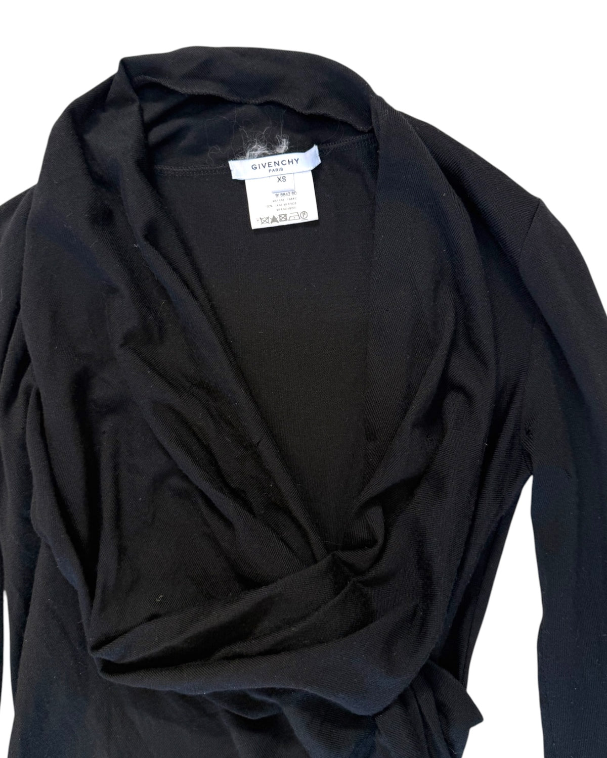 Vintage Givenchy Black Cowl Neck Top