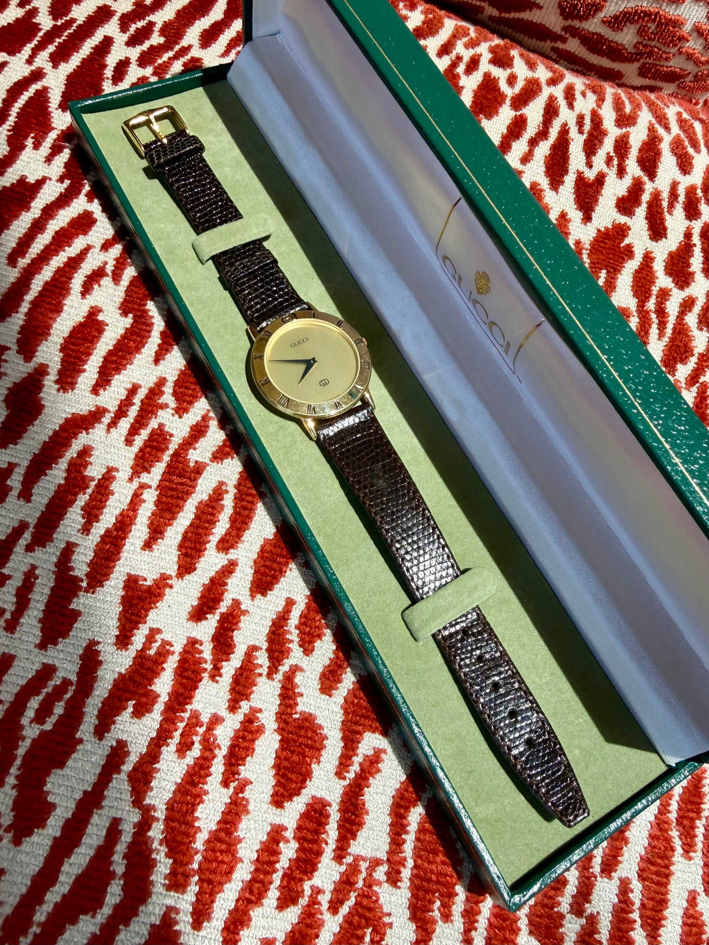 Vintage 1980's Gucci 3000 Series Gold-Tone Watch