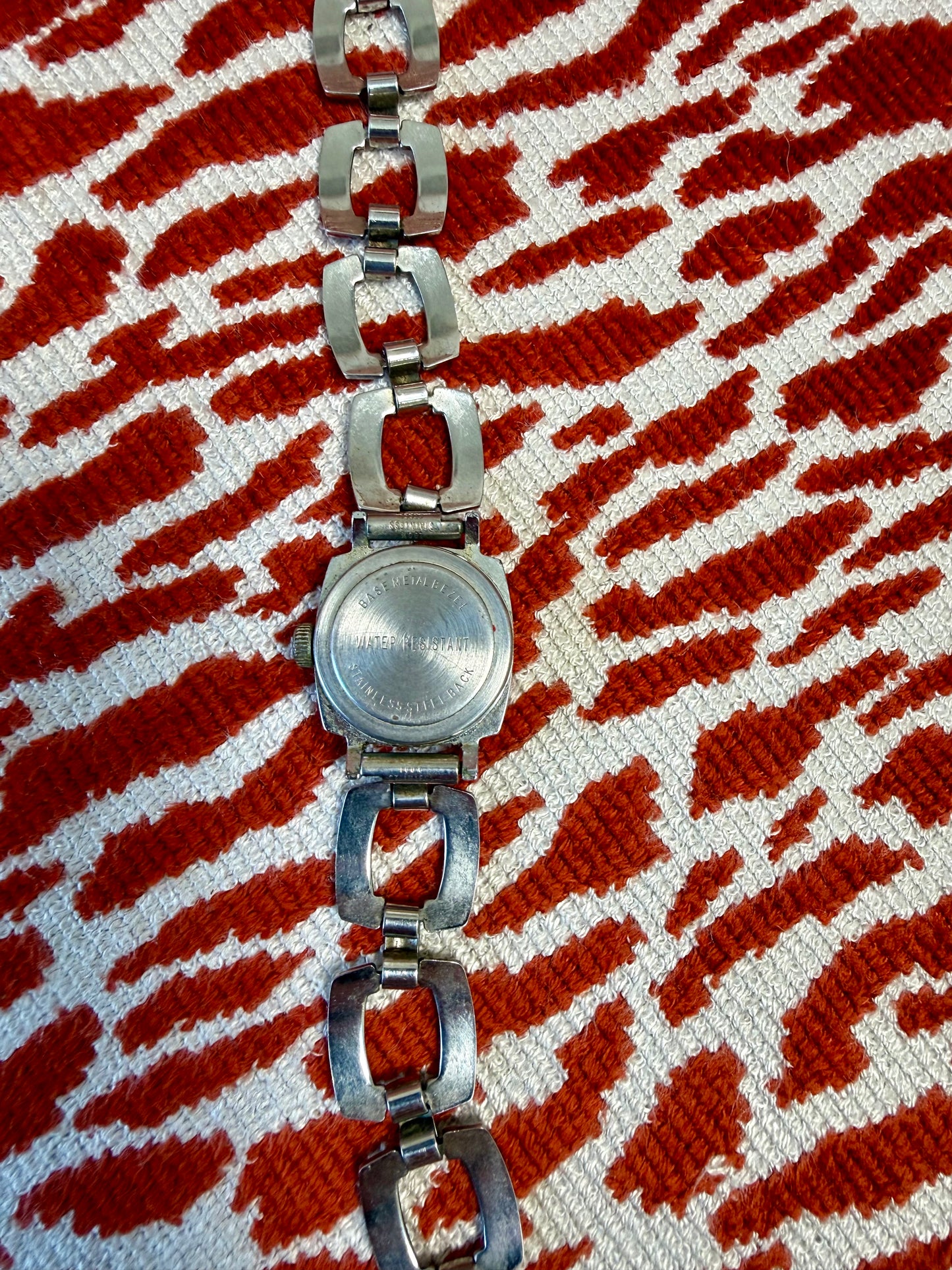 Vintage Timex Silver Chain Watch