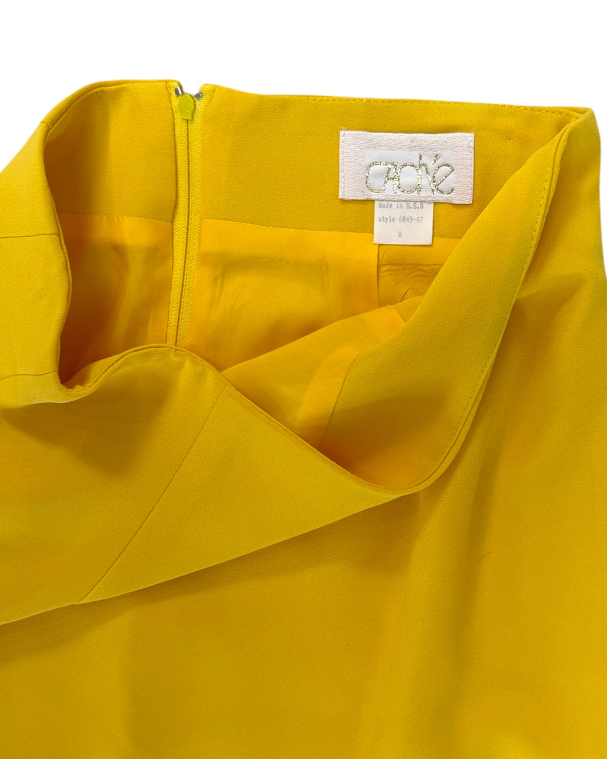 Vintage Caché Yellow Mini Skirt