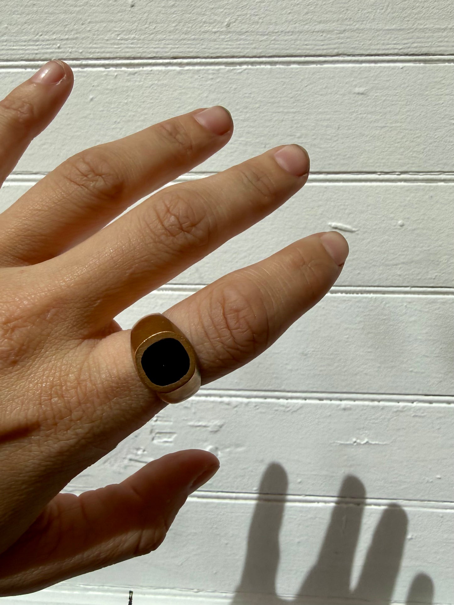 Vintage Black and Gold Ring