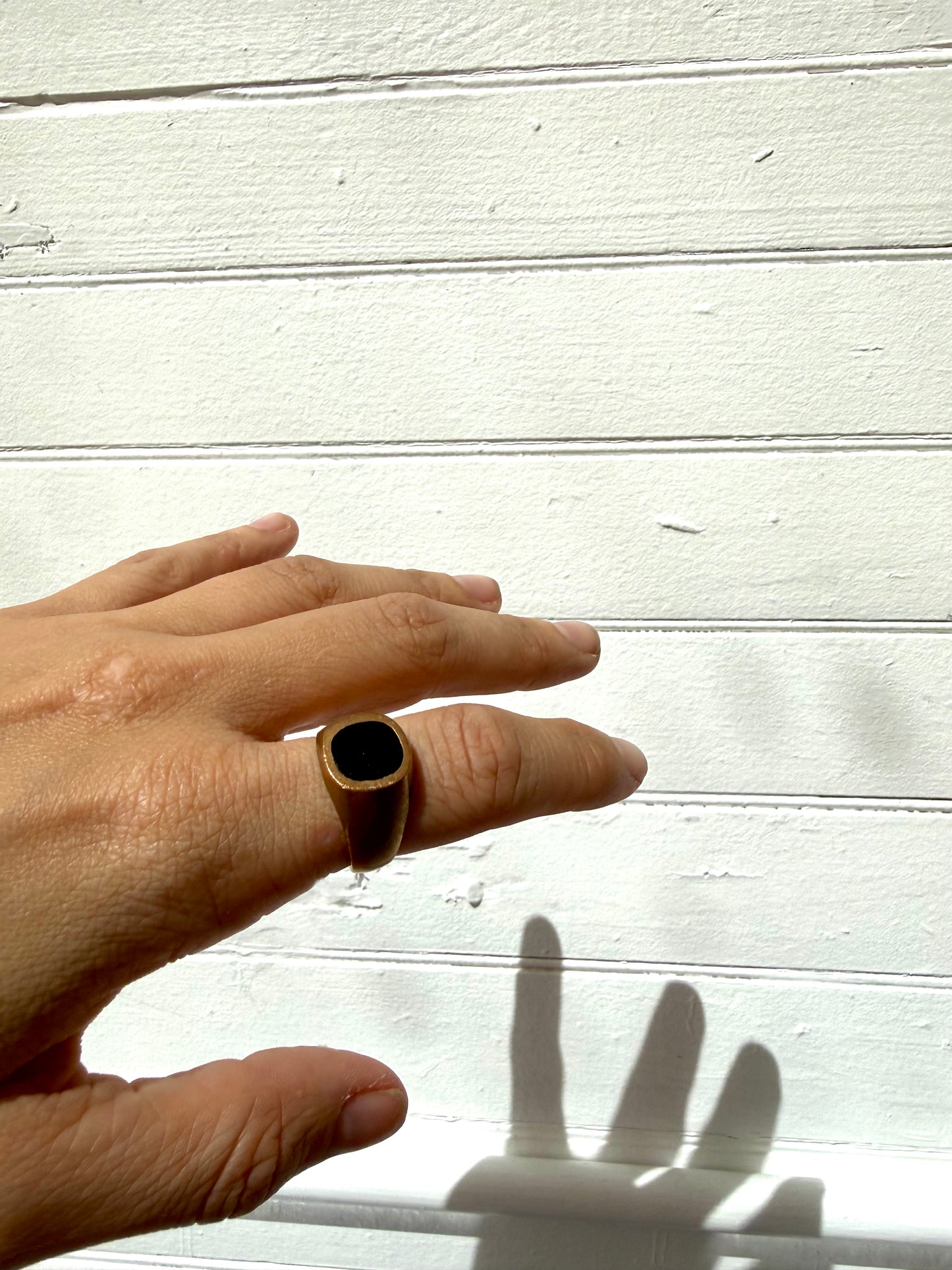 Vintage Black and Gold Ring