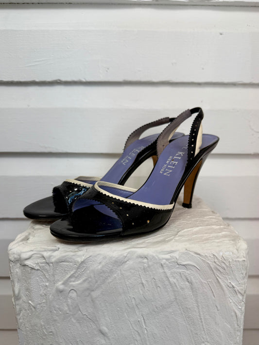 Vintage Anne Klein Patent Leather Slingback Sandals
