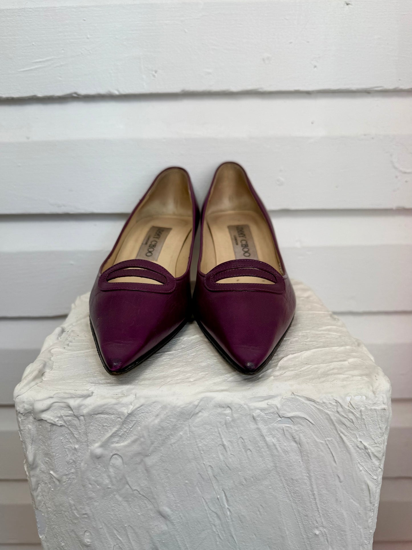 Vintage Jimmy Choo Purple Kitten Heels