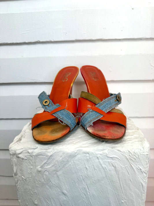 Vintage D&G Orange Sandals