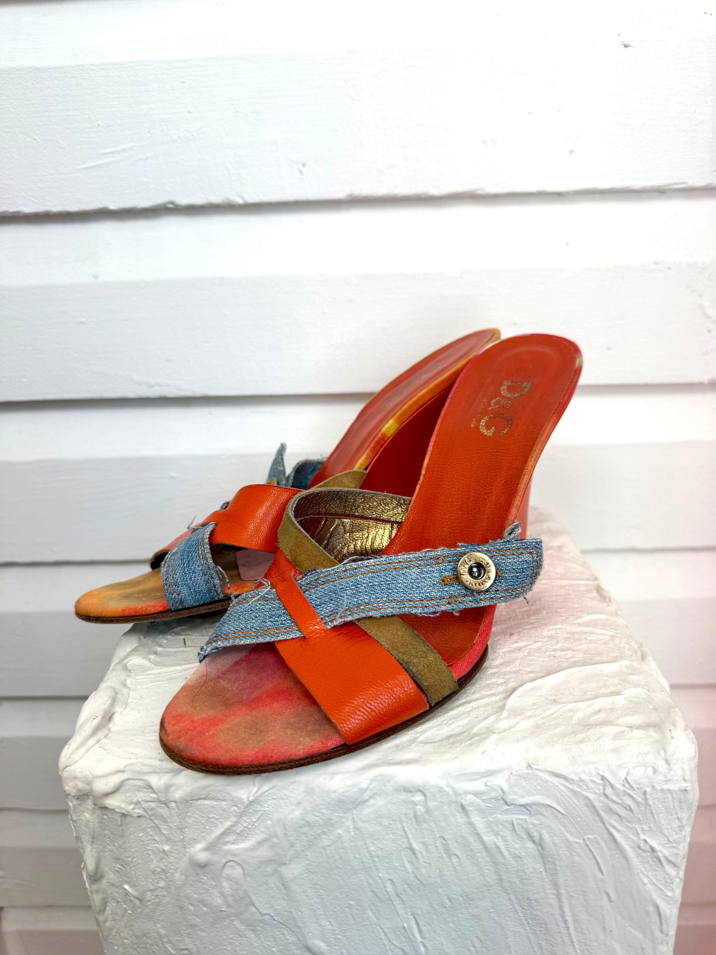 Vintage D&G Orange Sandals