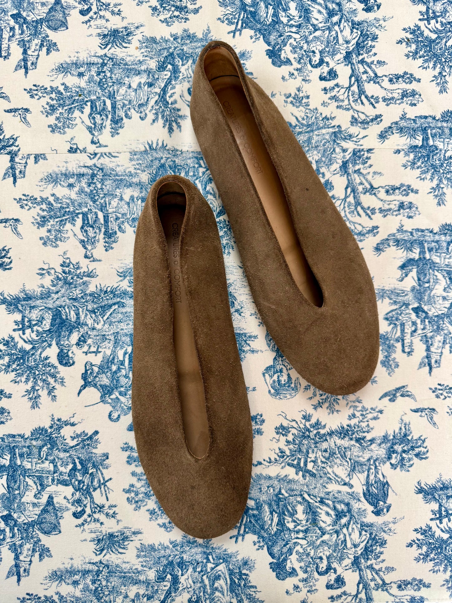 Pre-Loved Creatures of Comfort Brown Suede Flats