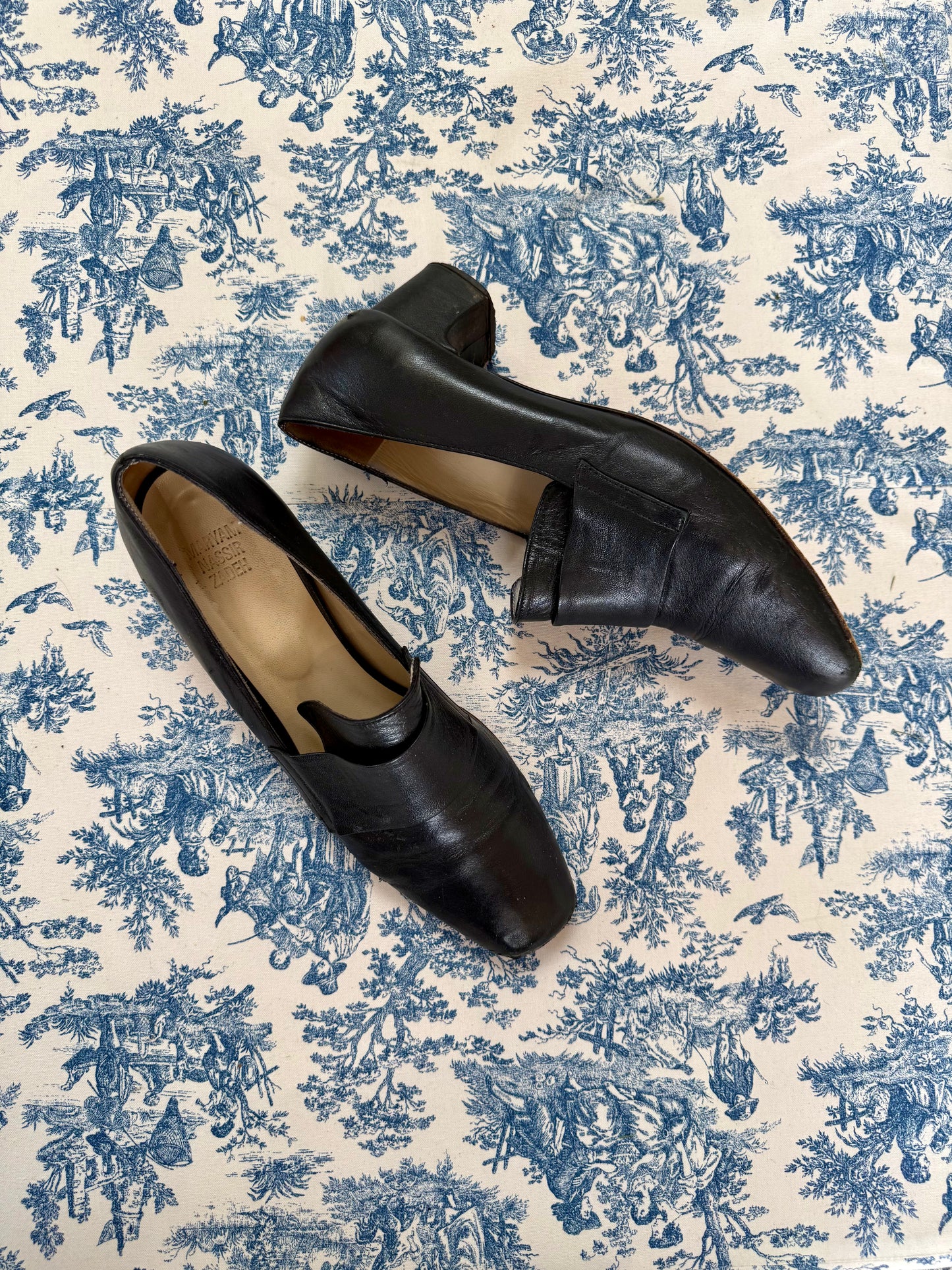 Vintage Maryam Nassir Zadeh Black Leather Loafers