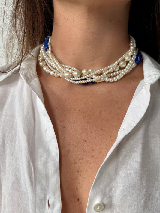 Vintage Pearl Choker Necklace