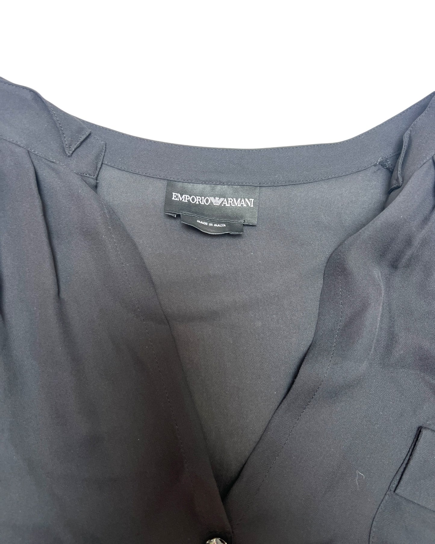 Pre-Loved Emporio Armani by Giorgio Armani Black Blouse