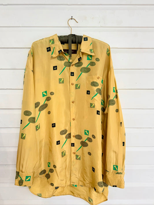 Vintage Gold Silk Top