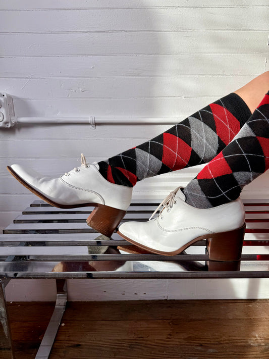 Pre-Loved Céline White Oxford Heels
