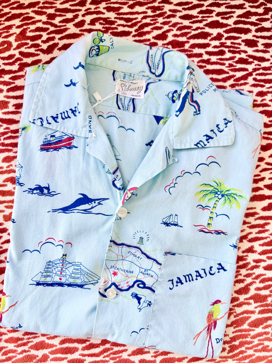 Vintage Blue "Jamaica" Top