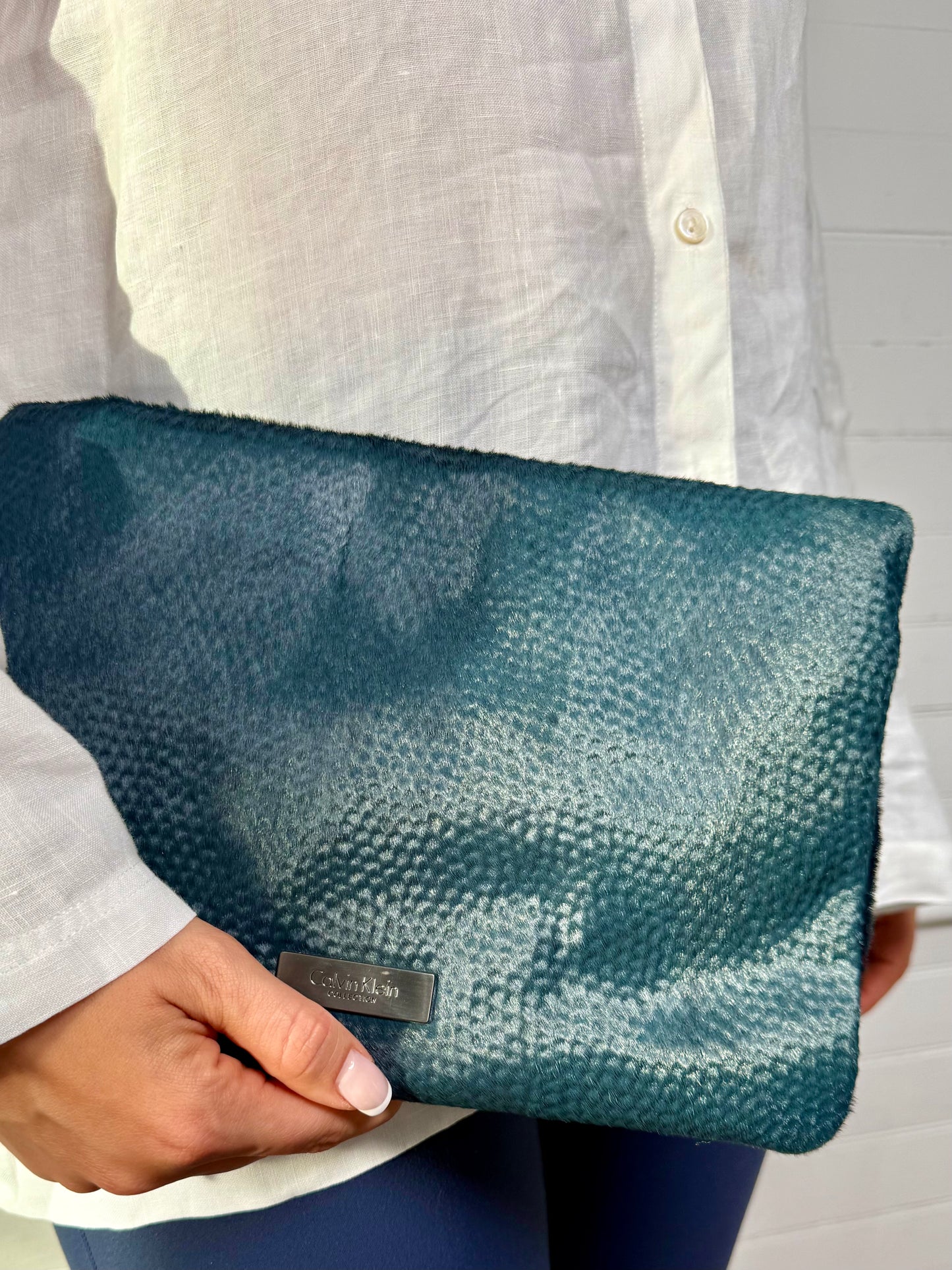 Vintage Calvin Klein Feather Shoulder Bag or Clutch