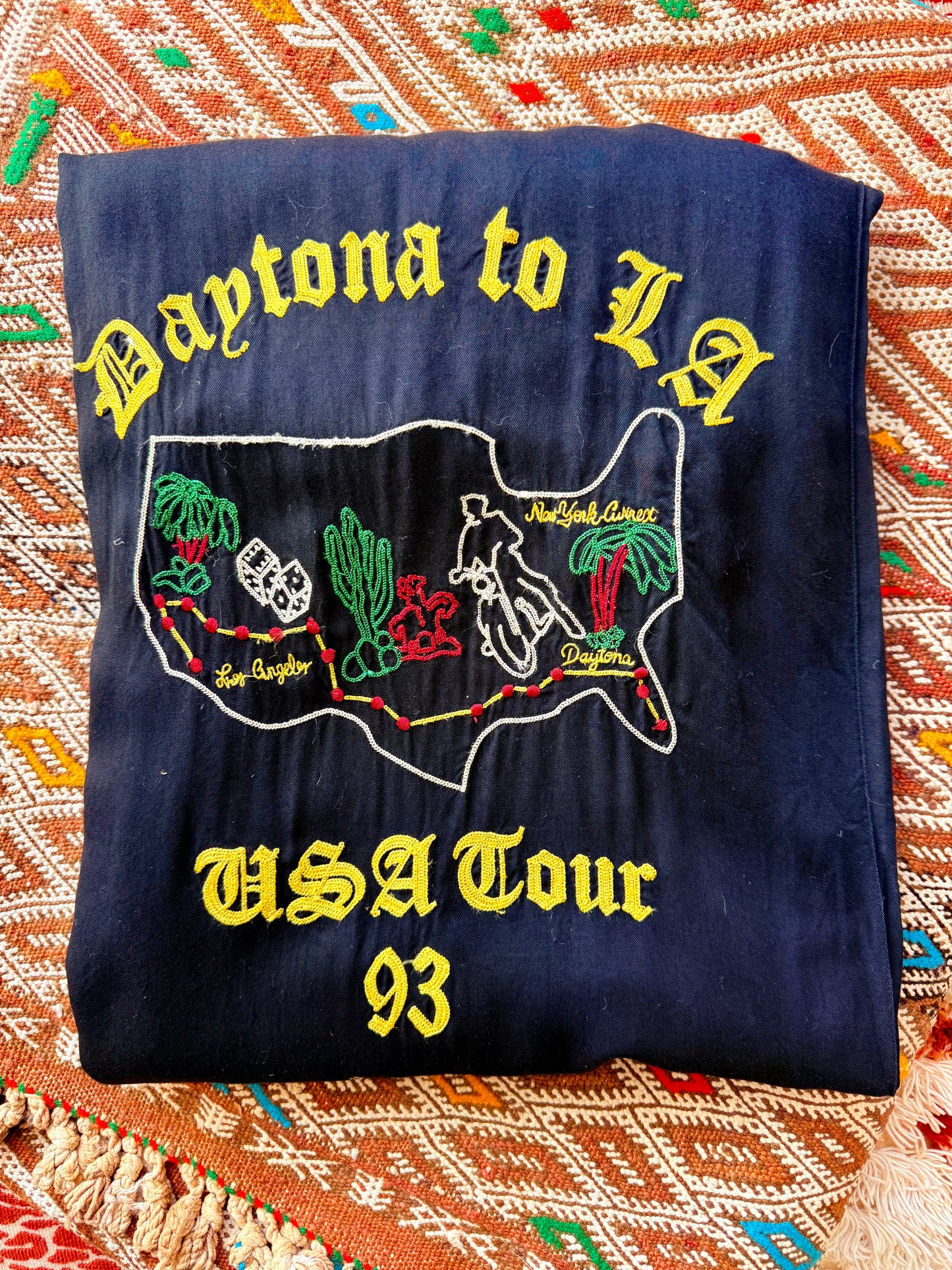 Vintage Red and Black Bowling Shirt