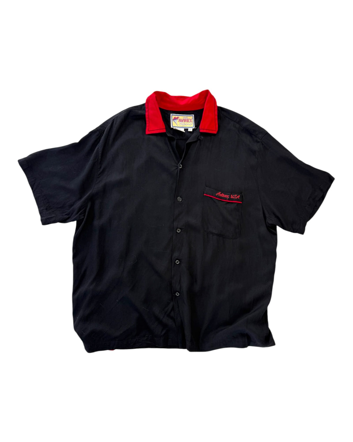 Vintage Red and Black Bowling Shirt