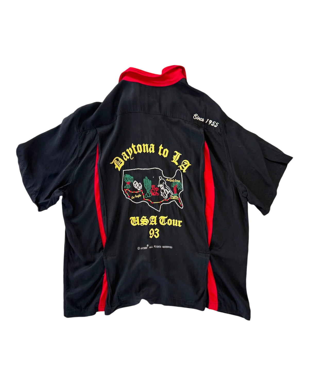 Vintage Red and Black Bowling Shirt