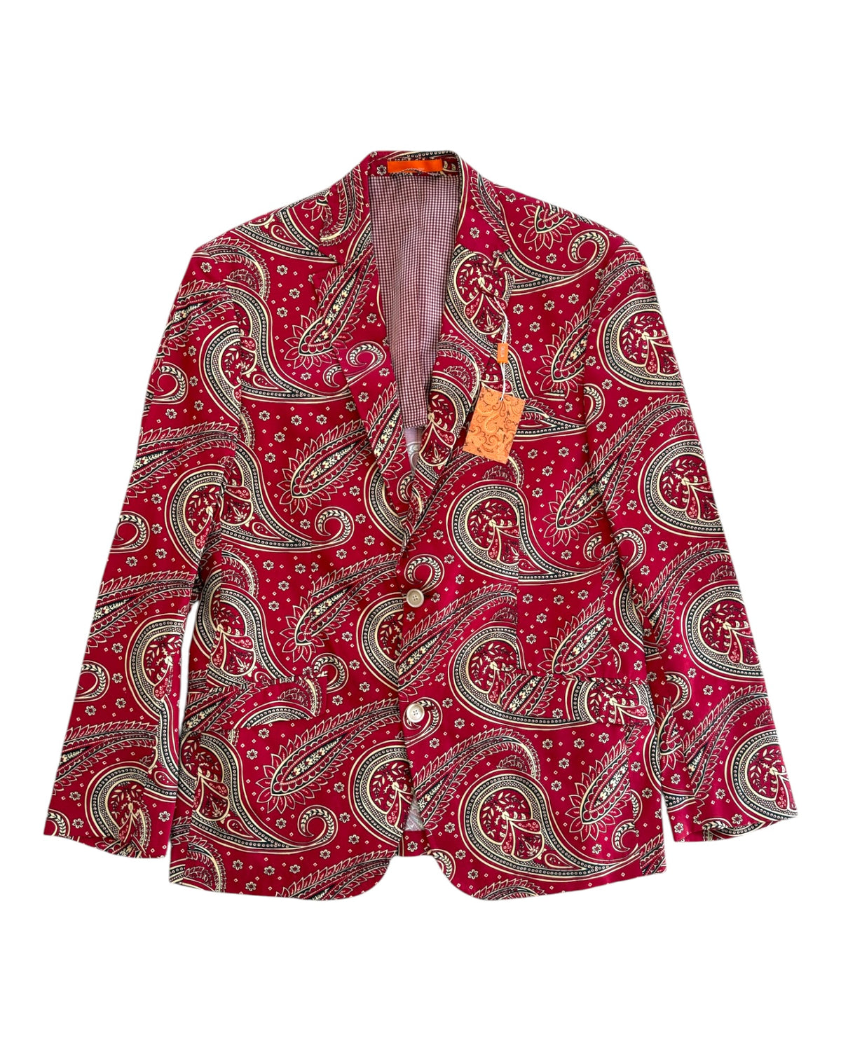 Vintage Red Paisley Blazer