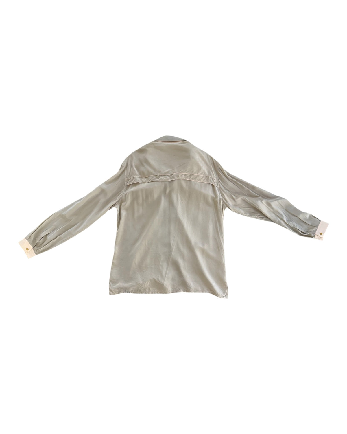 Vintage Gerlin Silk Pink and Beige Blouse