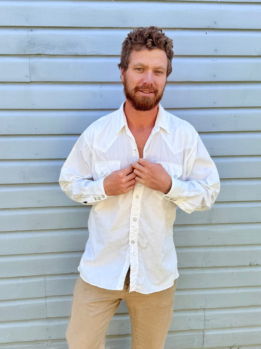 Vintage White Western Shirt