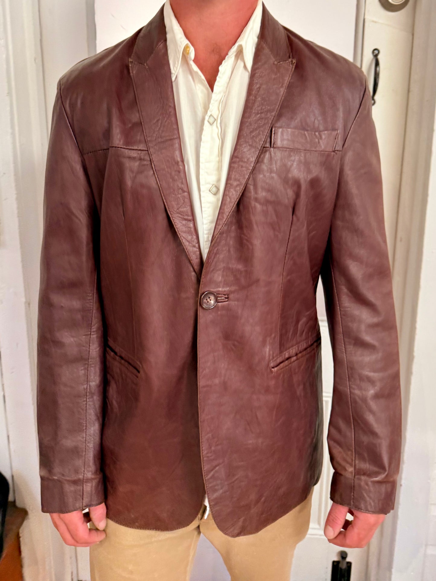 Vintage Antonello Sero Leather Blazer