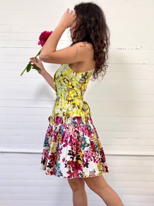 Vintage D&G Floral Mini Shirt Dress