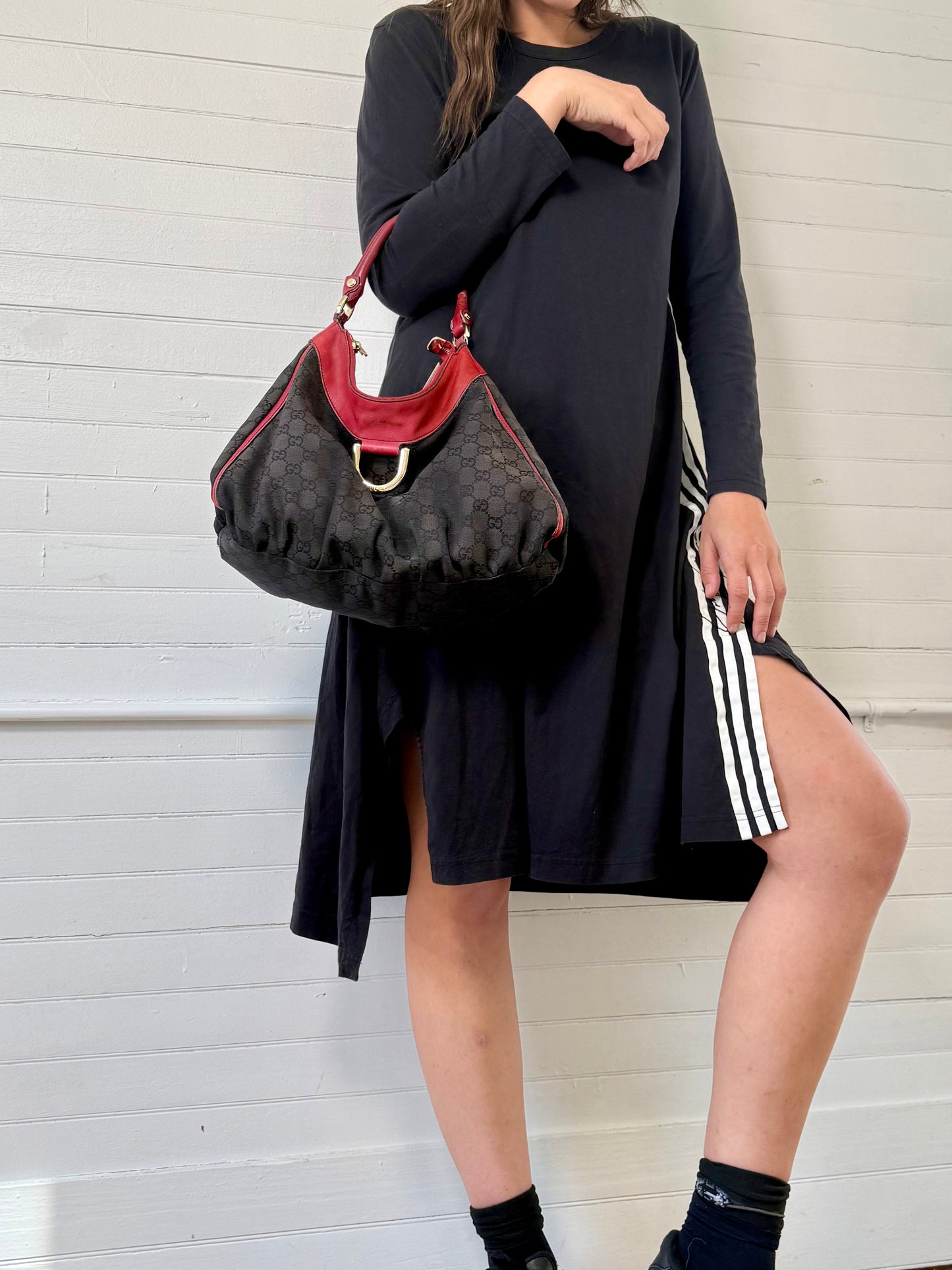 Pre-Loved Y-3 X Adidas Black Midi Jersey Dress