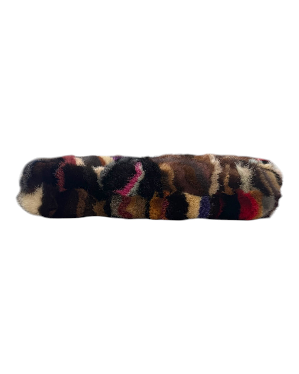 RARE Pre-Loved 2010 Miu Miu Rainbow Mink Clutch