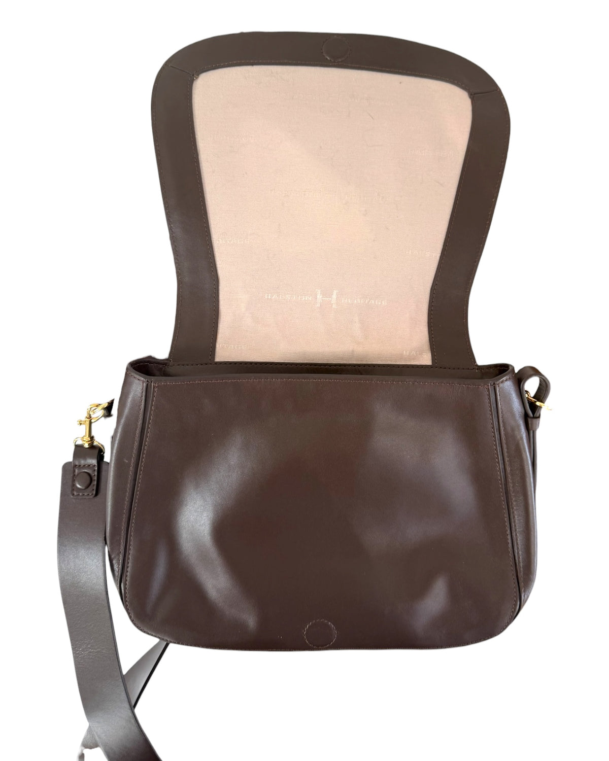 Vintage Halston Heritage Chocolate Brown Suede and Leather Bag