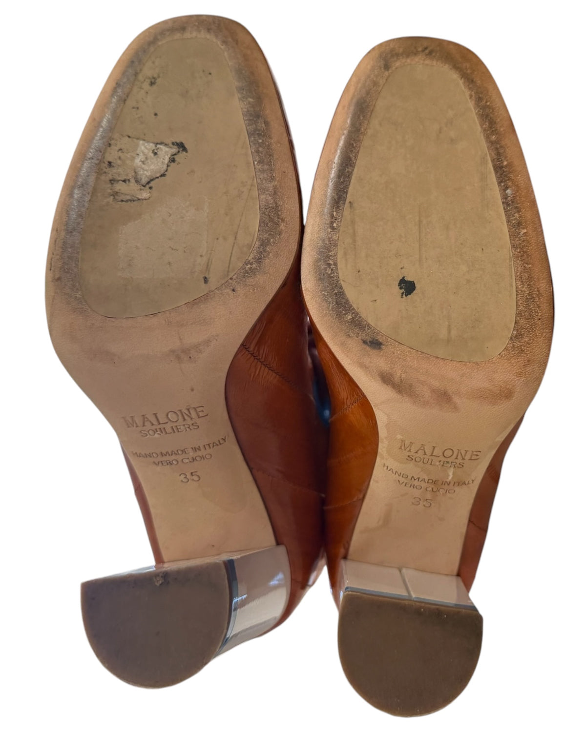 Vintage Malone Souliers Brown and Blue Mod Boots