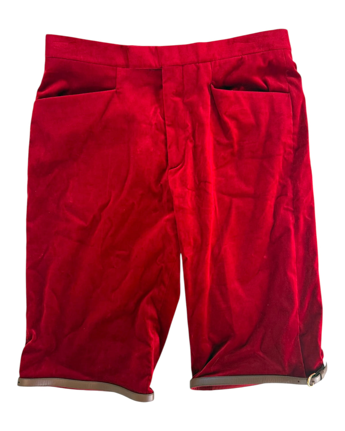 Pre-Loved Gucci Red Velvet Shorts